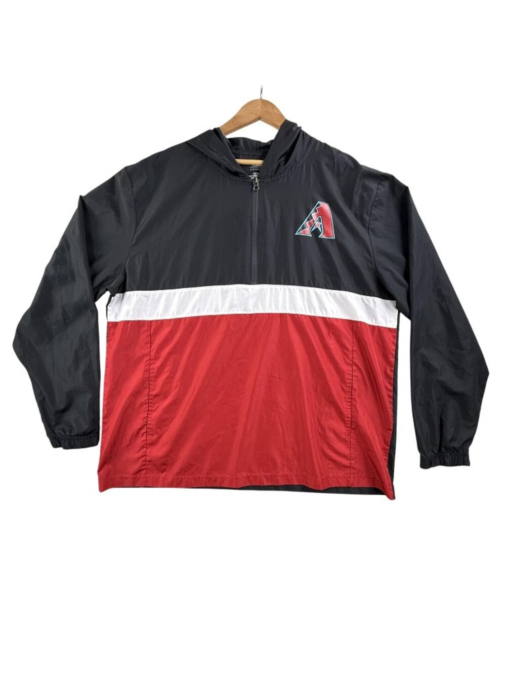 Arizona Diamondbacks Jacket Mens XL MLB Baseball 1/4 Zip Pullover Windbreaker